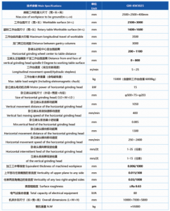 GM-KW3025 数控双柱五面固定梁平面磨床